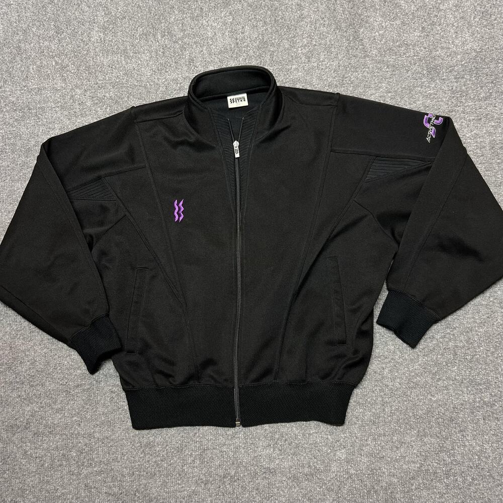 Vintage Mizuno Super Star Jacket Mens Japan Large Black Track Full Zip